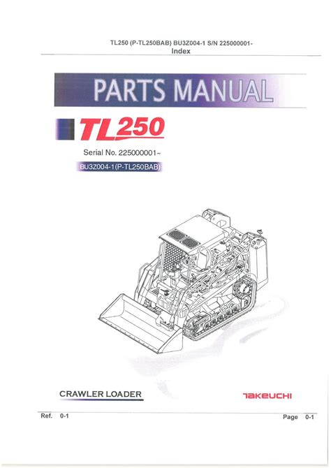 takeuchi tl250 parts manual Reader