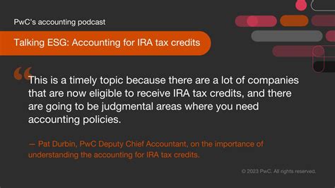 talking esg accounting for ira credits