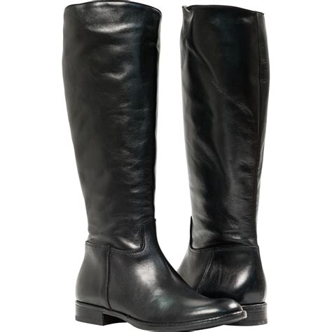 tall boots black leather