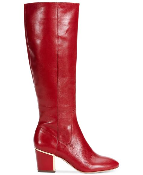 tall red boots