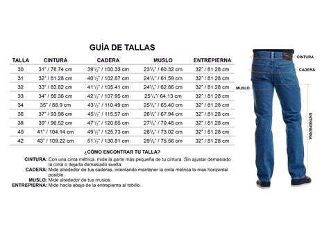 tallas de pantalones hombre