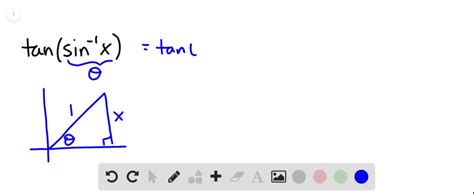 tan sin 1 x
