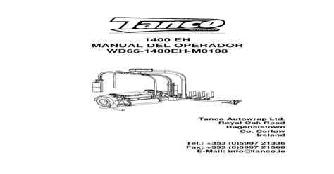 tanco 1080 a operators manual PDF