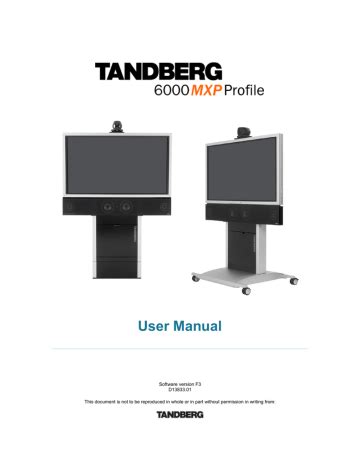 tandberg 1700 mxp user manual Kindle Editon
