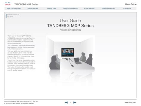 tandberg video conferencing user guide PDF