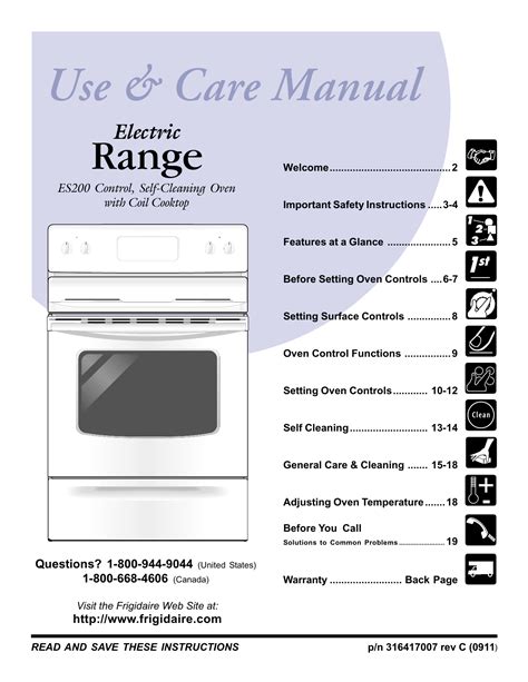 tappan electric range owners manual PDF