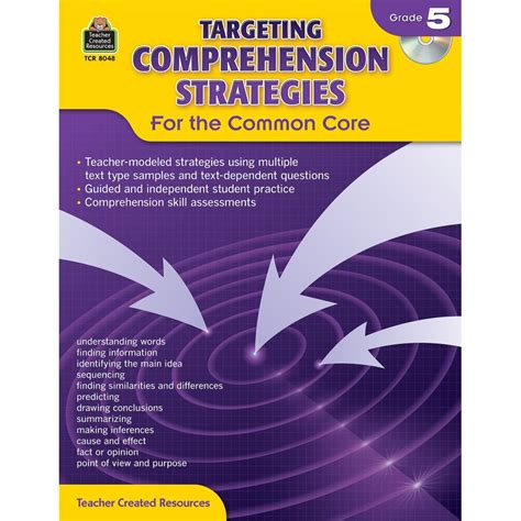 targeting comprehension strategies for the common core grd 5 Kindle Editon