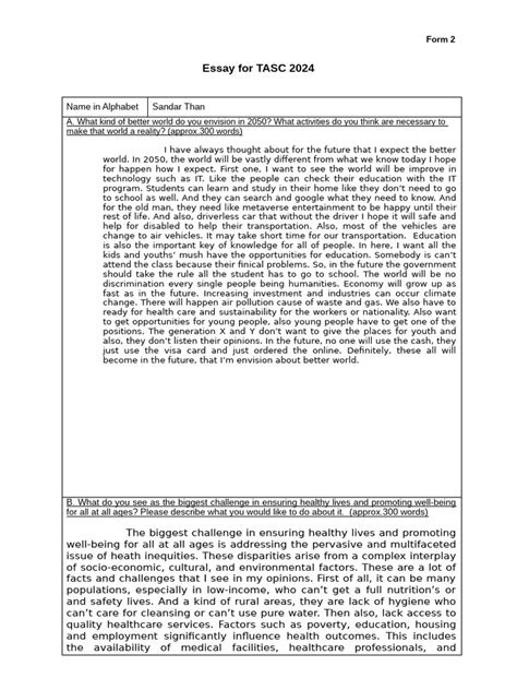 tasc sample essay questions PDF