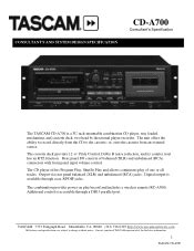 tascam cd a700 user guide Doc