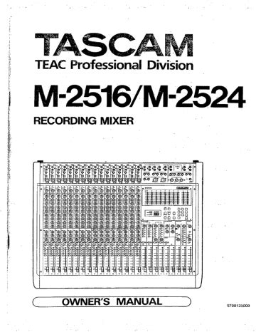 tascam m 2516 manual Epub