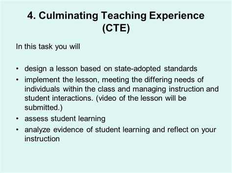 task 4 culminating teaching experience prompt and Epub