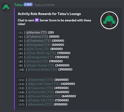 tatsu recording message change logs