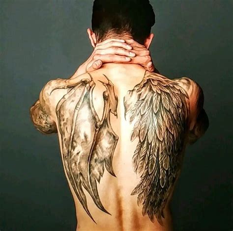 tattoo angel and demon wings