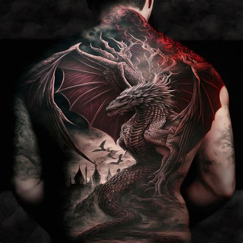 tattoo on back dragon