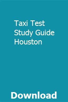 taxi test study guide houston Epub