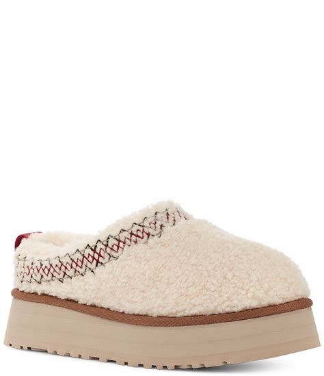 tazz ugg braid fur clog platform slippers