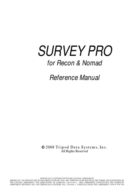 tds survey pro manual PDF