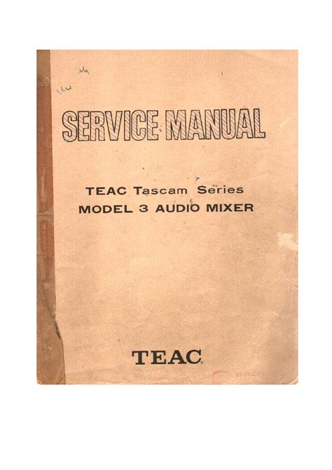 teac model service manual Kindle Editon