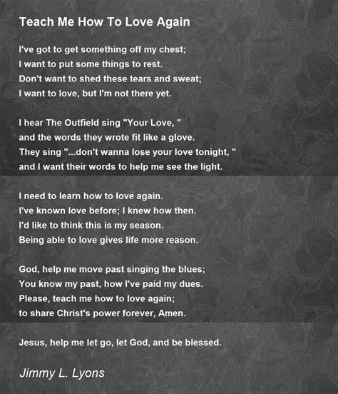 teach me to love again PDF