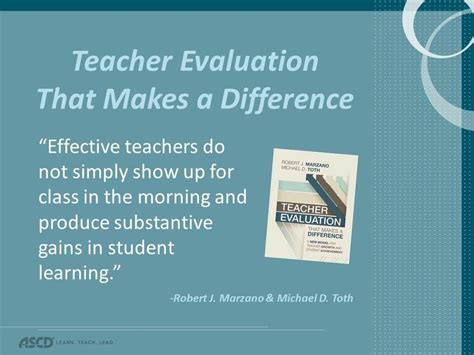 teacher evaluation that makes a difference a new model for teacher growth and student achievement PDF