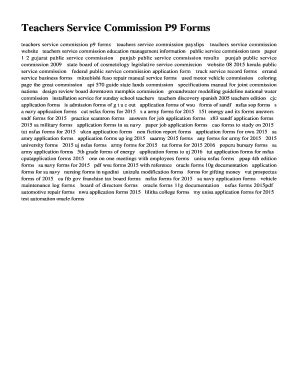 teachers service commission p9 forms Reader