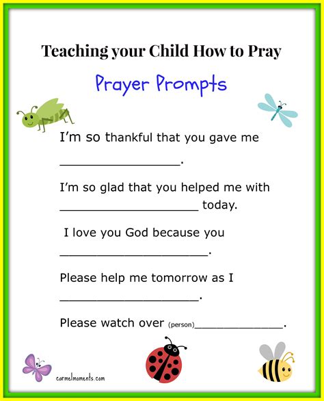 teaching children about prayer activities Doc