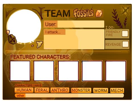 Team Fossils Template