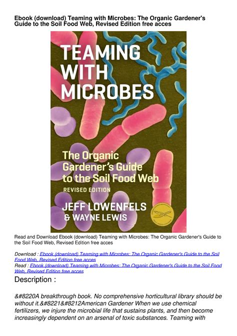 teaming with microbes a gardeners guide to the soil food web Kindle Editon