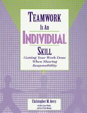 teamwork is an individual skill teamwork is an individual skill Doc