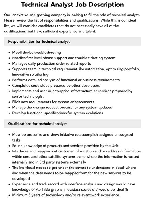 technical analyst jobs