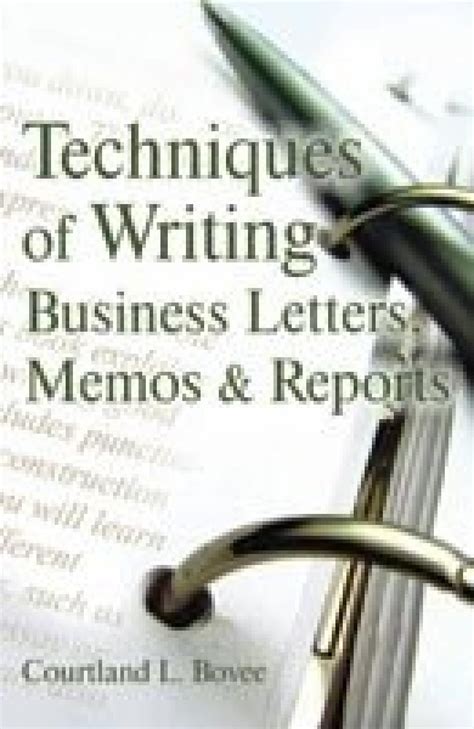 techniques of writing business letters memos and reports Epub