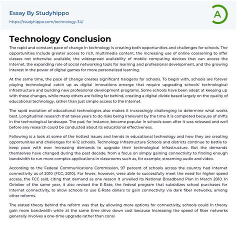 technology conclusion for an essay PDF