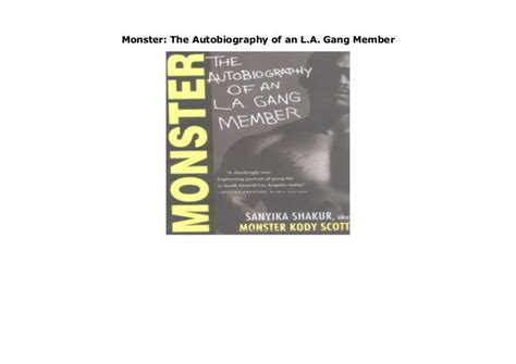 telecharger monster autobiography of la Epub