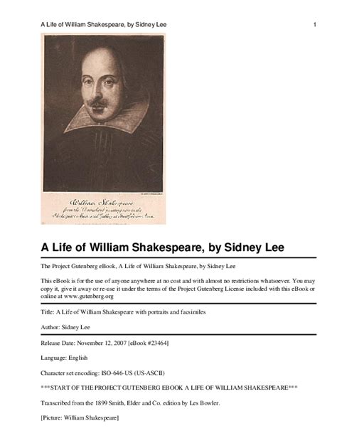 telecharger shakespeare biography pdf Reader