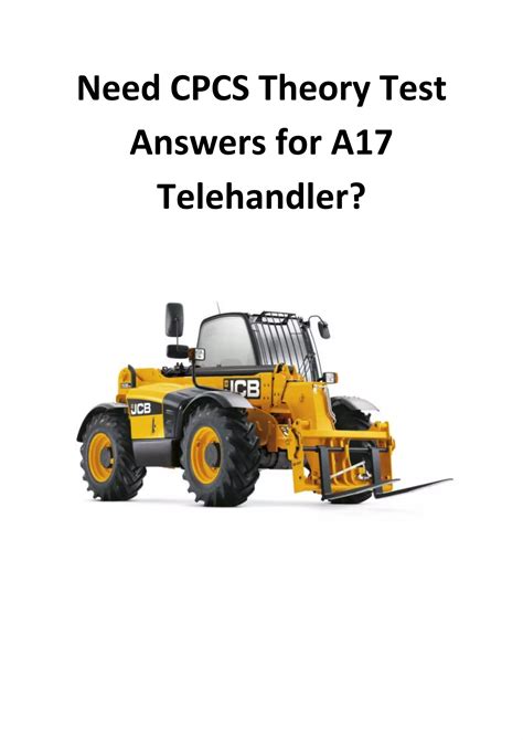 telescopic handler a17 theory test answers Ebook PDF