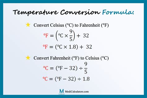 temperature conversion formula c to f