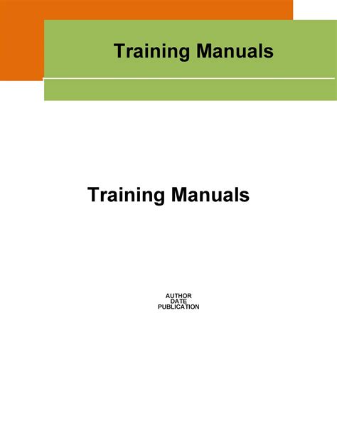 template for a training manual Epub