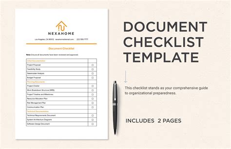 template of a document checklist Reader