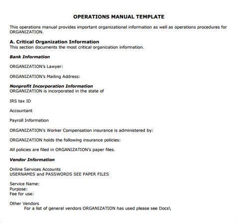 templates for operations manual for medical practice Kindle Editon