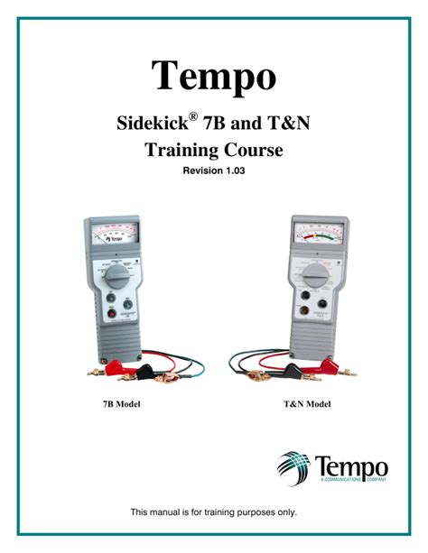 tempo sidekick 7b user manual Ebook Kindle Editon