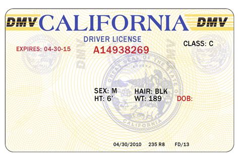 temporary california drivers license template Doc