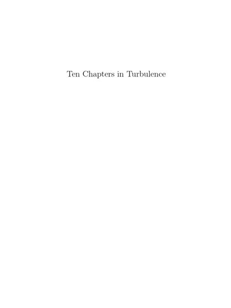 ten chapters in turbulence ten chapters in turbulence Epub