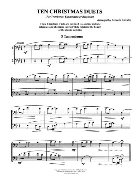 ten christmas duets for trombone or euphonium PDF