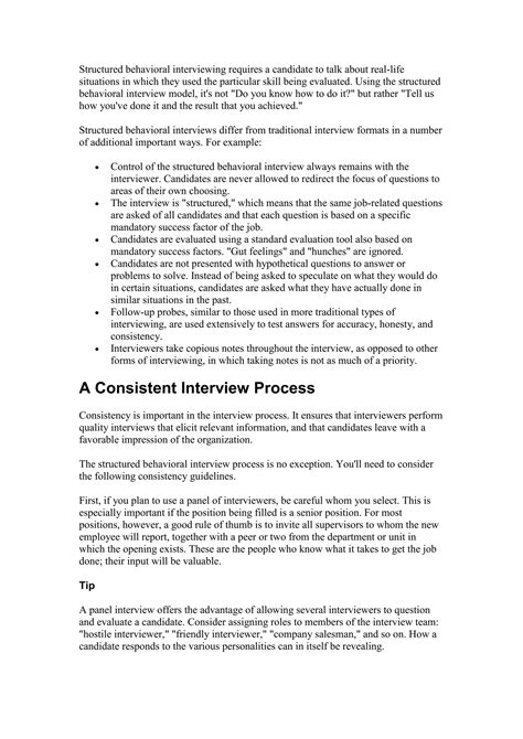 ten minute guide to conducting a job interview Doc