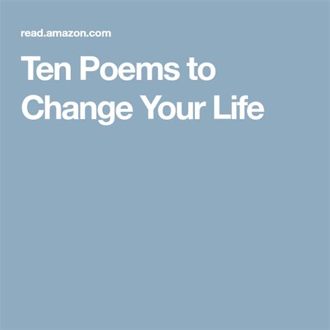 ten poems to change your life Ebook Kindle Editon