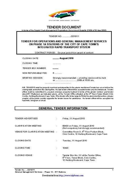 tender document for heanet Reader