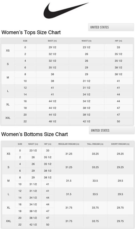 tennis shoe size chart