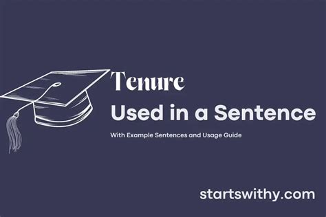 tenure in a sentence
