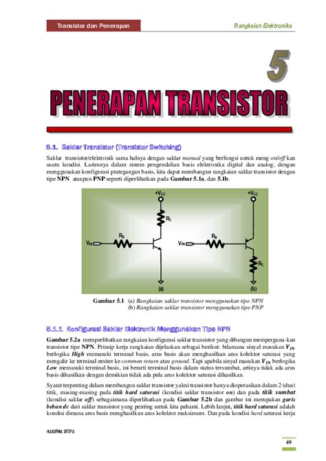 teori transistors dan penerapan PDF