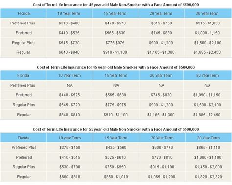 term life insurance costs